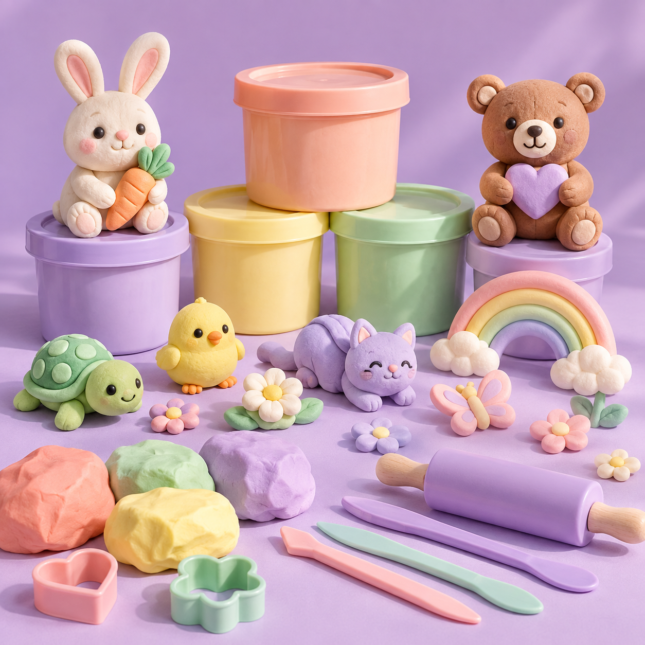 Colorful clay character ideas