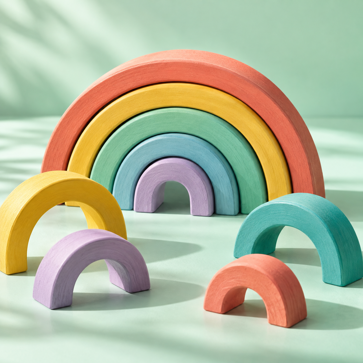 Rainbow stacking ideas
